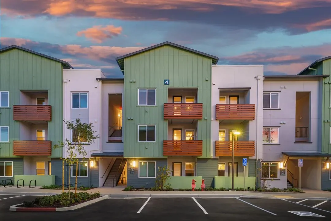 Anton Viridian exterior at dusk