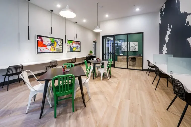 Work lounge with bar seating