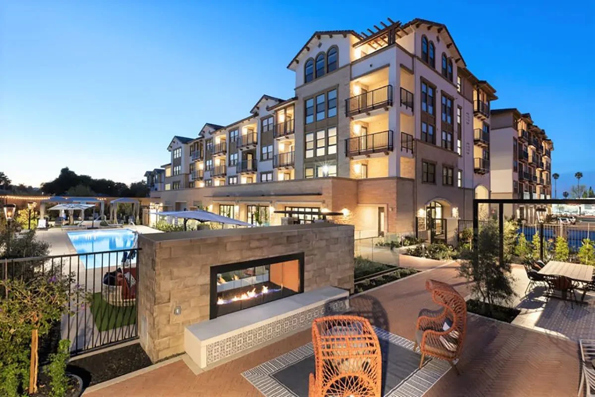 Murphy Station: Courtyard with fire feature