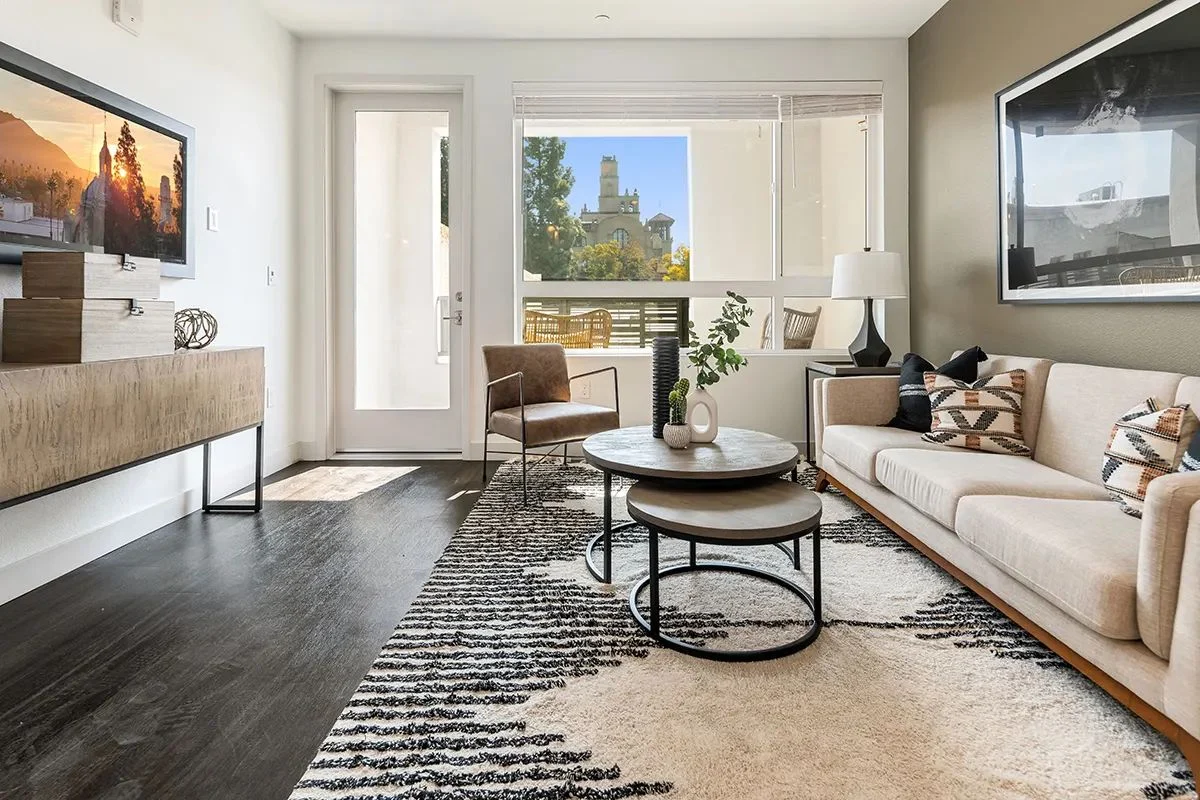 The Mark: Model unit living room