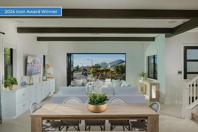 Fox Point Farms Cottage Plan model home great room in Encinitas, California