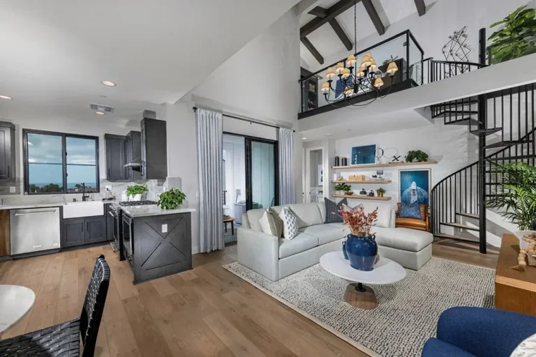 Fox Point Farms Plan 7 model home loft and great room