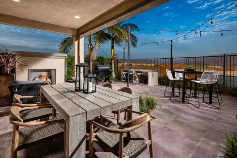 Lucca at Cota Vera Plan 1 model home covered outdoor room