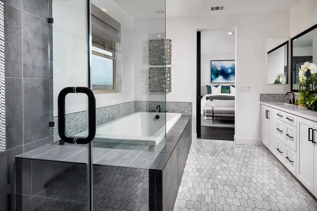 Lucca at Cota Vera Plan 2 model home primary bath