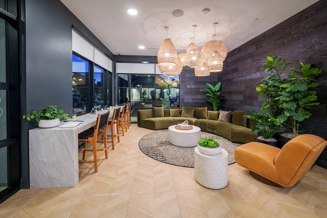 Axis at Davis entry lobby lounge